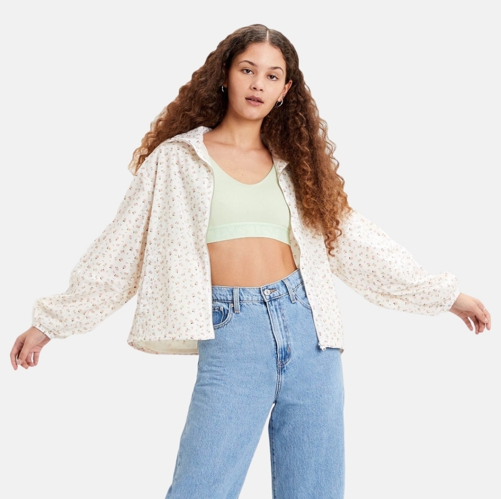 Levi's Cream Floral Windbreaker